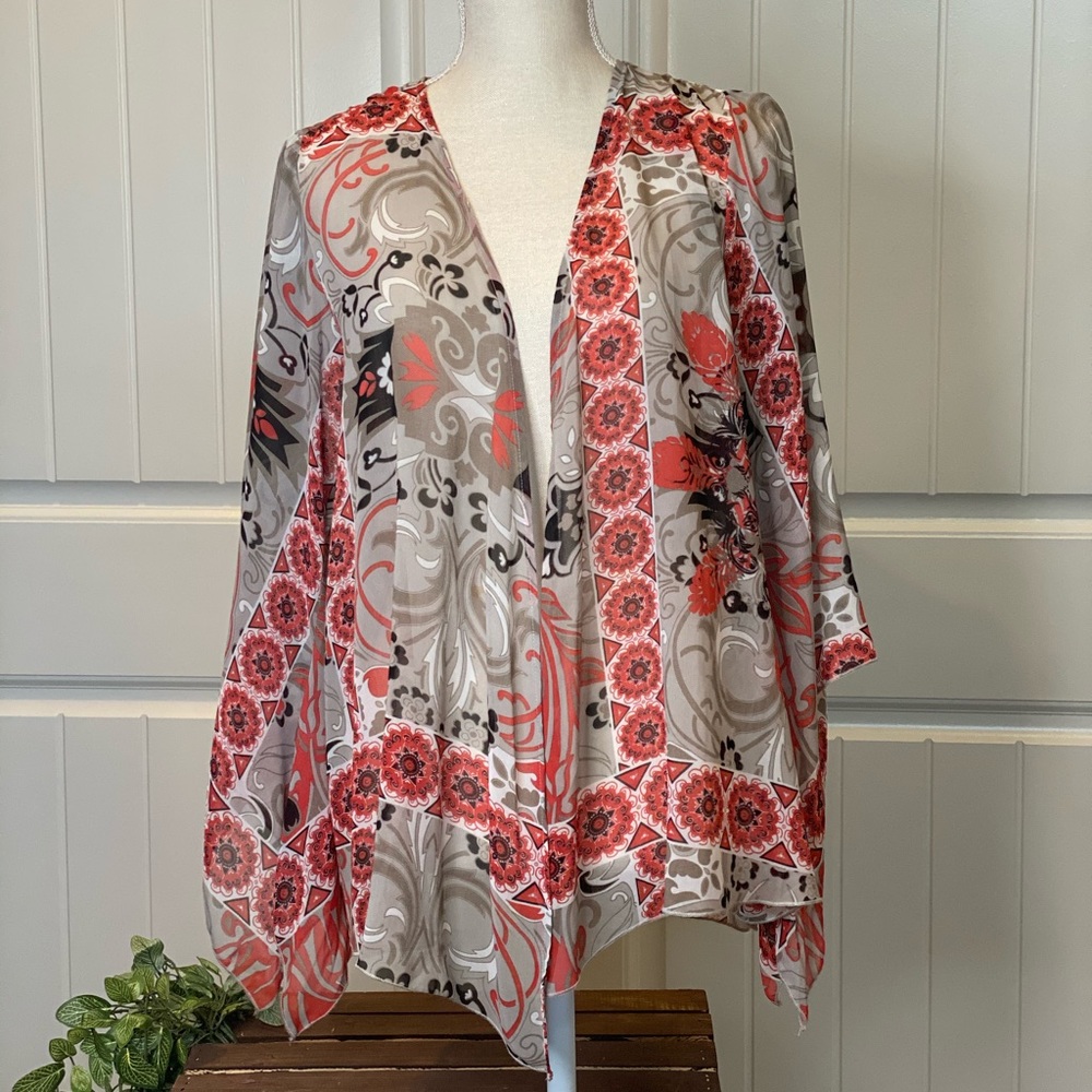 Like New!  Sheer Long Bell Sleeve Top Cover